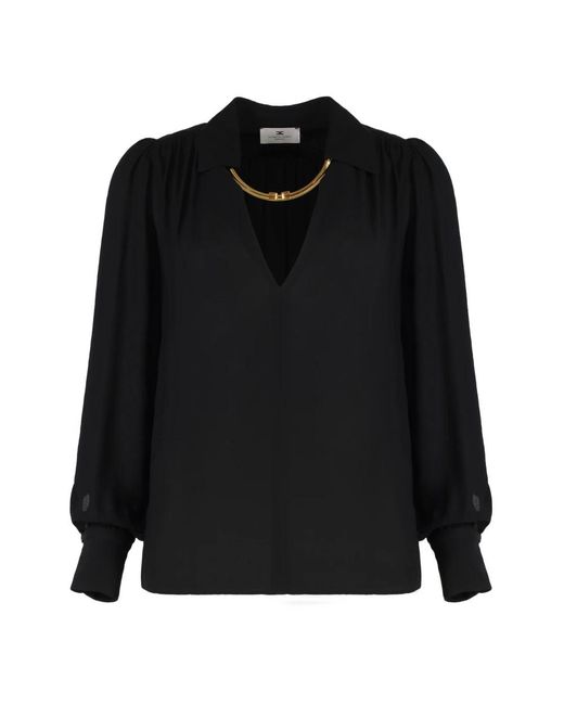 Blouses Elisabetta Franchi de color Black
