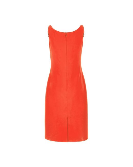 Versace Kleedjes ,Oranje ,Korte Jurk in het Red