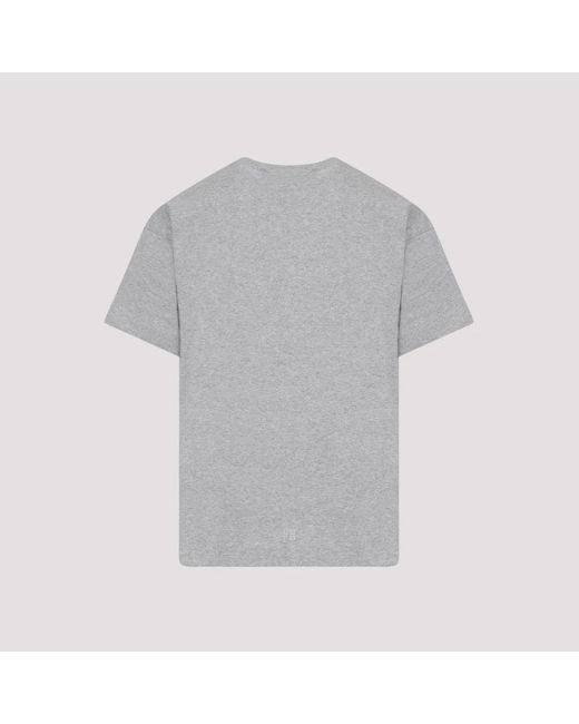 Givenchy Graues melange baumwoll t-shirt kurzarm in Gray für Herren
