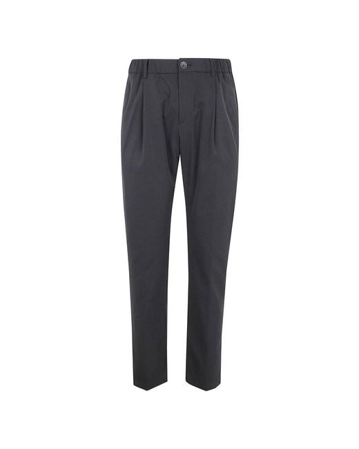 Herno Blue Straight Trousers for men