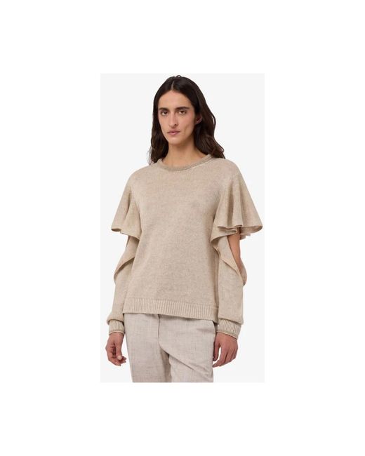Moschino Natural Round-Neck Knitwear