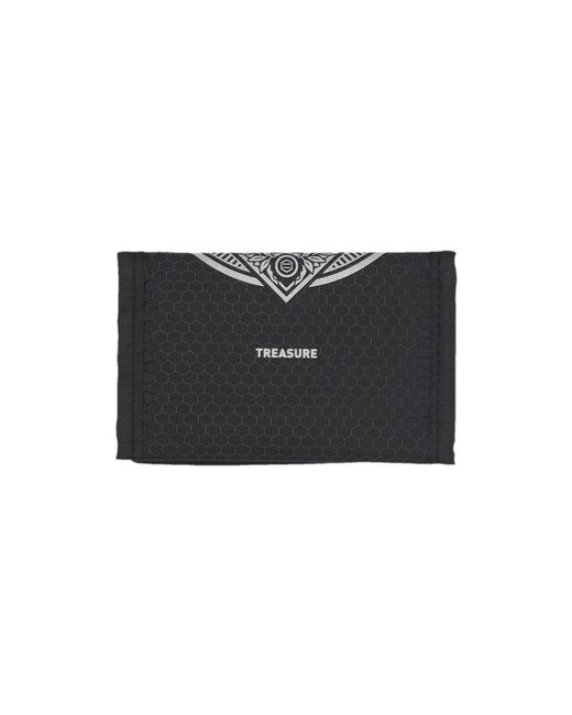 DOLLY NOIRE Accessoires ,Zwart ,Polyester Reflecterende Zwarte Zakelijke Portemonnee in het Black voor heren