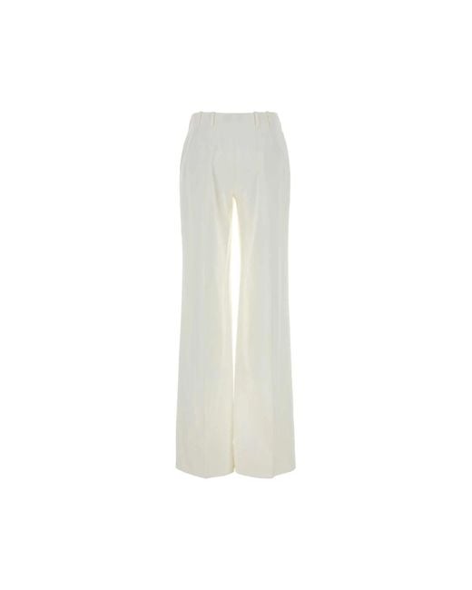 Ermanno Scervino White Wide Trousers