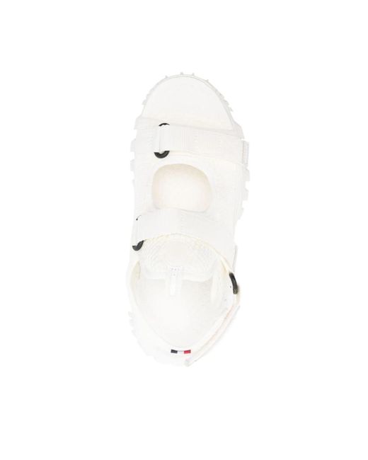 Moncler White Flat Sandals