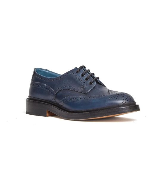 Tricker's Blue Laced Shoes for men