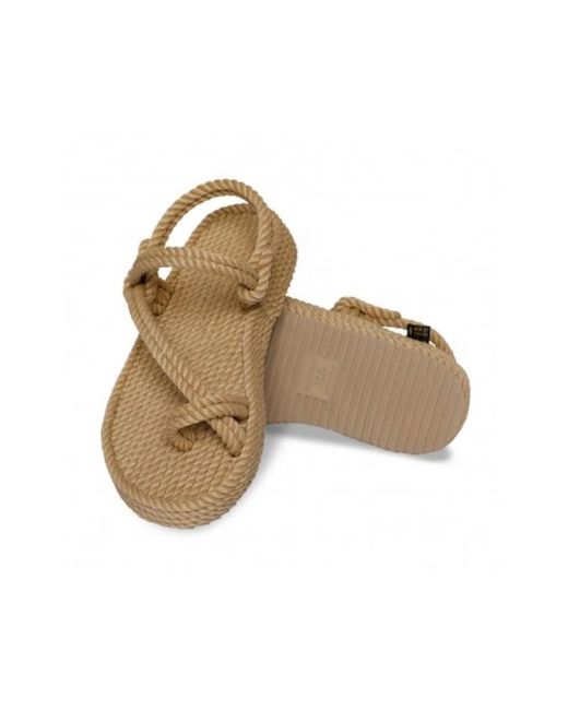Flat Sandals Bohonomad en coloris Metallic