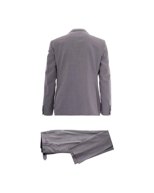 Lubiam Gray Single Breasted Suits for men