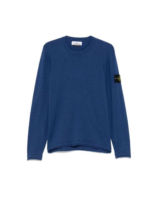 Stone Island Blaue Pullover Für Männer in Blue für Herren
