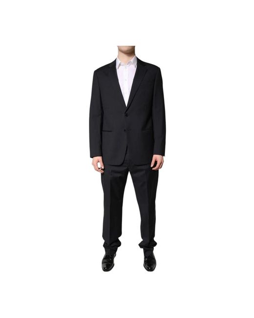 Emporio Armani Black Single Breasted Suits for men