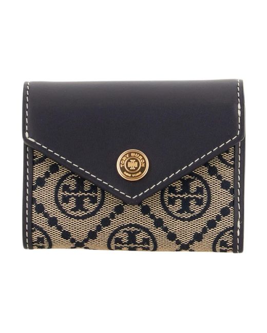 Tory Burch Black T Monogram Envelope Small Wallet