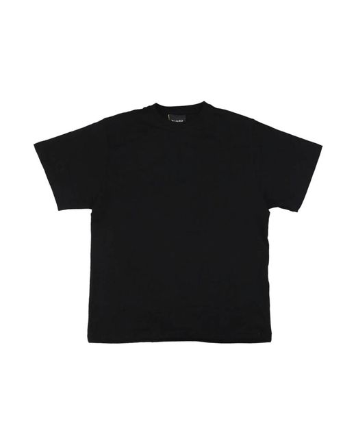 Camiseta de manga corta con detalle de pedrería DISCLAIMER de color Black