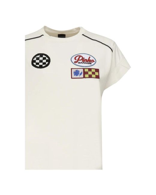 Pinko Witte Katoenen T-Shirts En Polos in het White