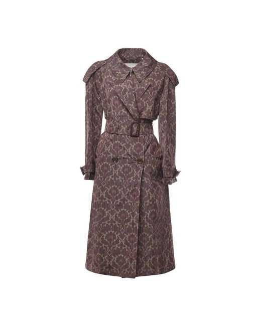 Belted Coats Burberry en coloris Brown