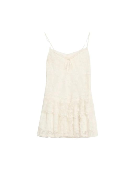 LoveShackFancy Natural Beauval Spitzenkleid Off