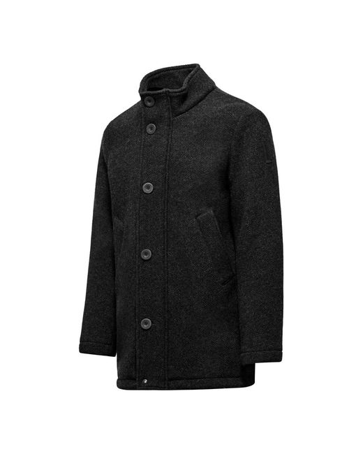 Bomboogie Black Single-Breasted Coats for men
