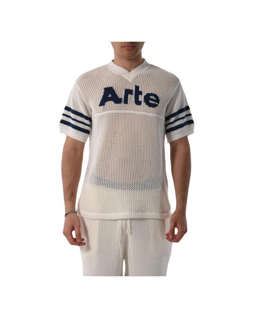 Arte' Gray V-Neck Knitwear for men