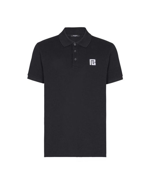 Balmain Black Polo Shirts for men