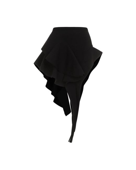 Falda mini de viscosa negra Mugler de color Black