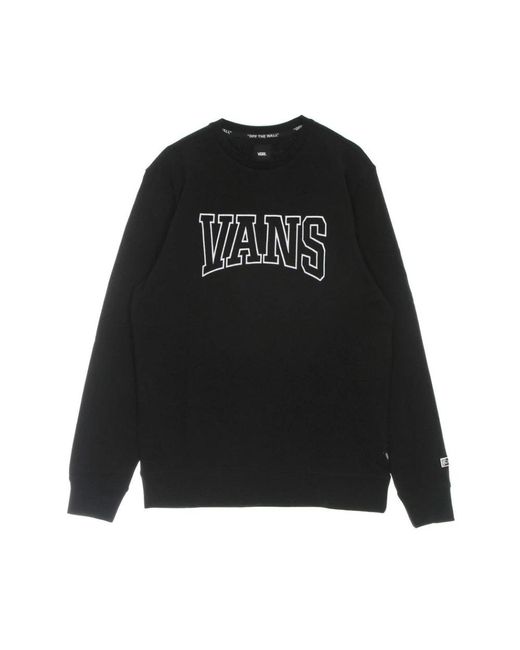 Vans Hoodies & Sweatvesten ,Zwart ,Katoen Zwarte Lichtgewicht Crewneck Sweatshirt in het Black voor heren