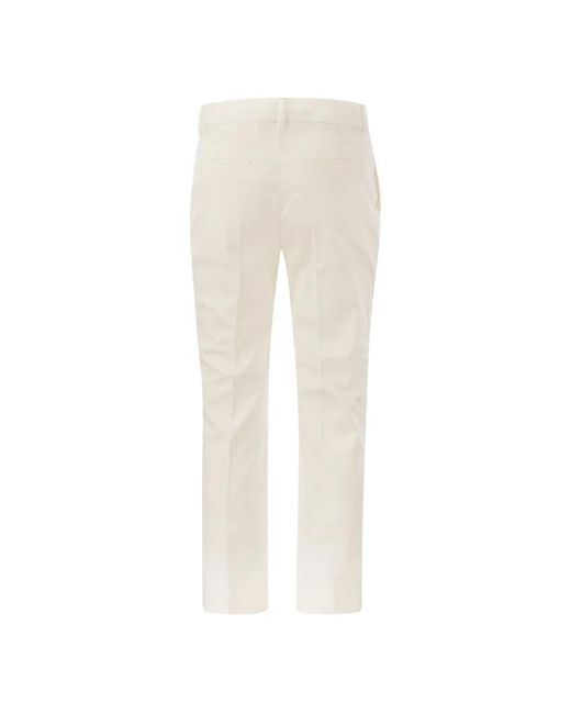 Sportmax White Straight Trousers