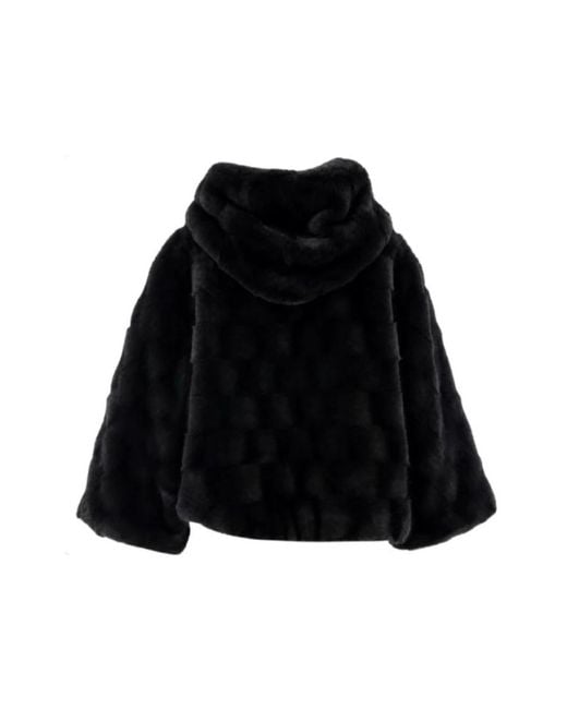 Pinko Black Faux Fur & Shearling Jackets