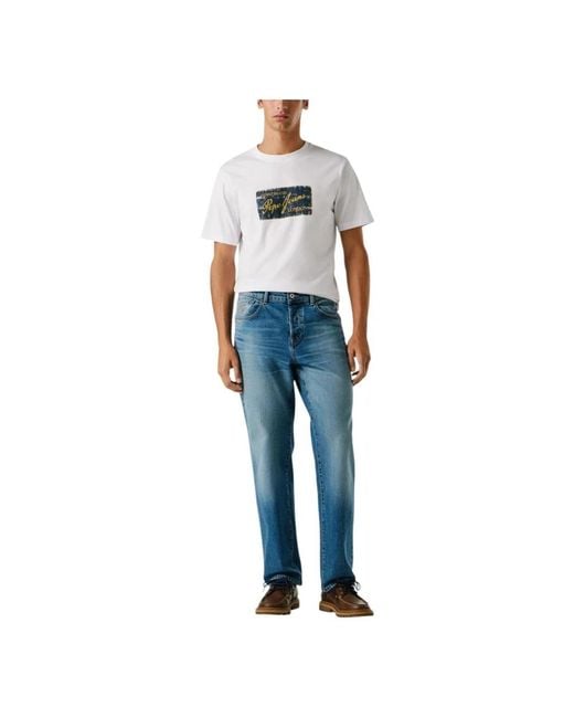 Pepe Jeans Blue Straight Fit Jeans for men