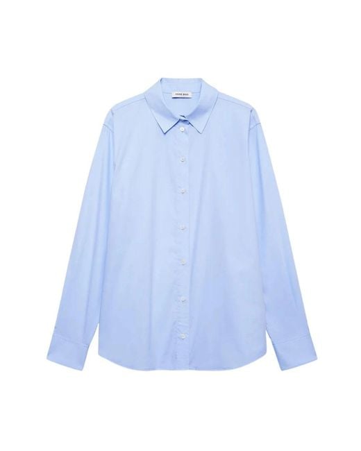 Anine Bing Klassiek Getailleerd Shirt in het Blue