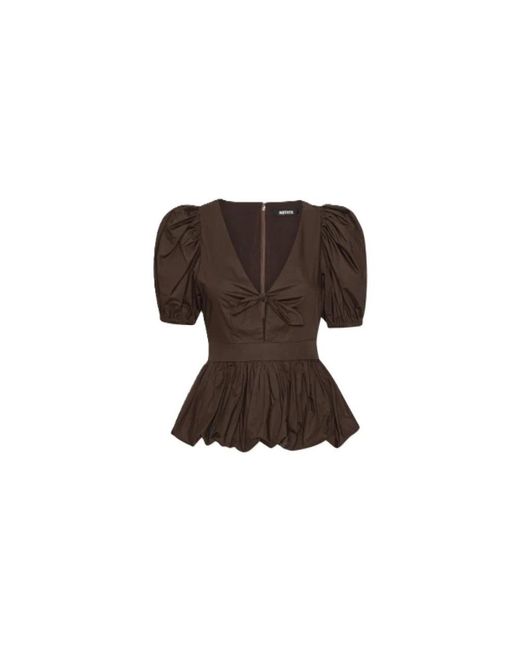 ROTATE BIRGER CHRISTENSEN Brown Blouses
