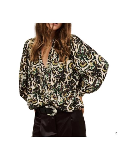 Ba&sh Overhemden ,Veelkleurig ,Moderne Witte Shirt Onada in het Green