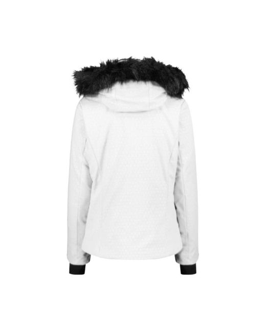 CMP Fitness ,Wit ,Leer 35W0236 Ski Jacket in het Black
