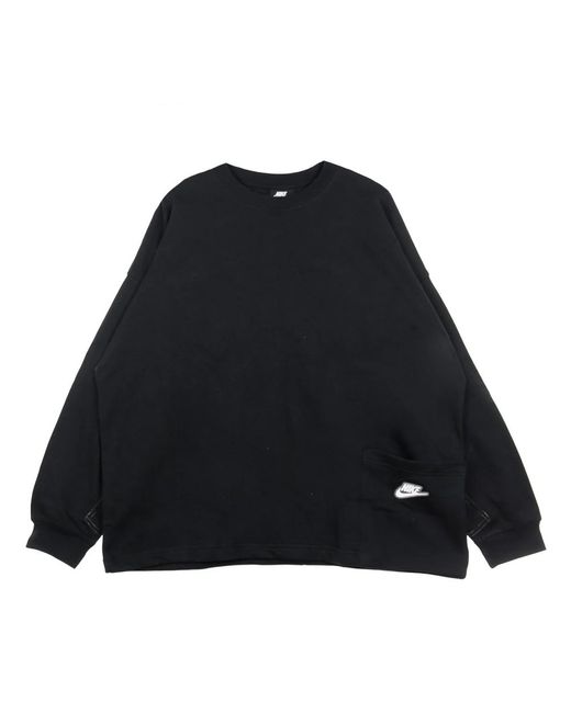 Nike Fitness ,Zwart ,Katoen Earth Day French Terry Crewneck Sweatshirt in het Black