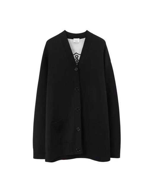 Cardigans di Burberry in Black da Uomo