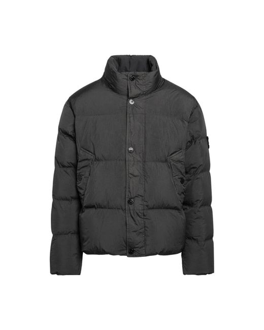 Stone Island Quilted Compass Jacket in het Black voor heren