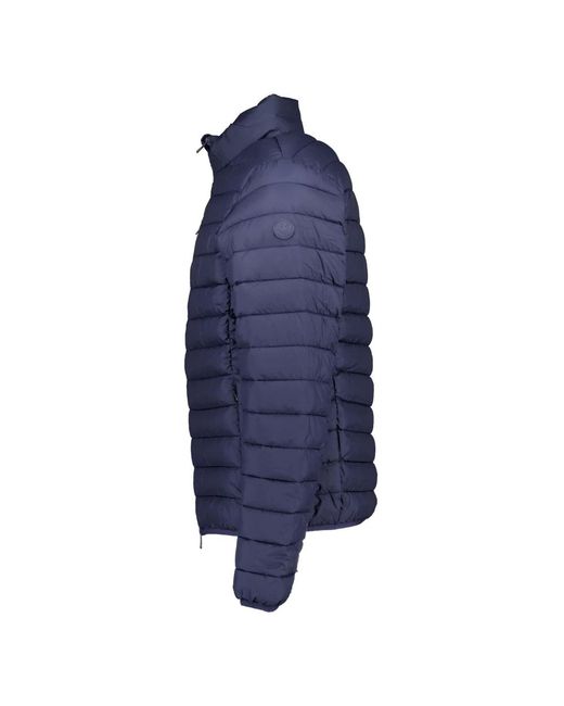 Save The Duck Jassen ,Blauw ,Polyester Gewatteerde Blauwe Jas in het Blue voor heren