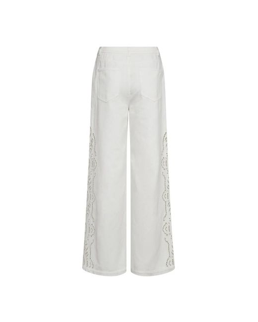 co'couture Wide Broeken in het White