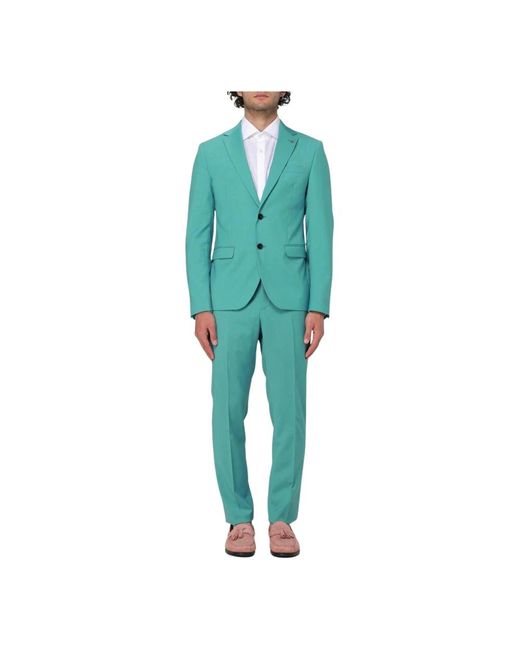 Single Breasted Suits Manuel Ritz de hombre de color Green