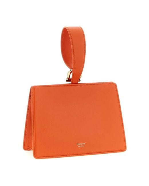 Ferragamo Orange Clutches