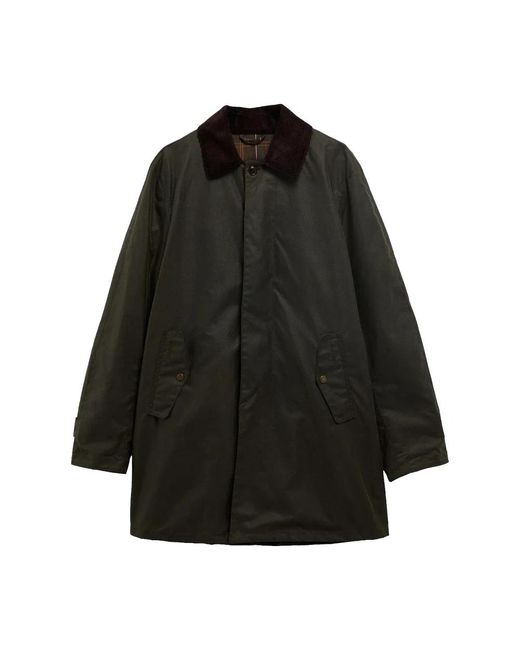 Barbour Black Single-Breasted Coats for men