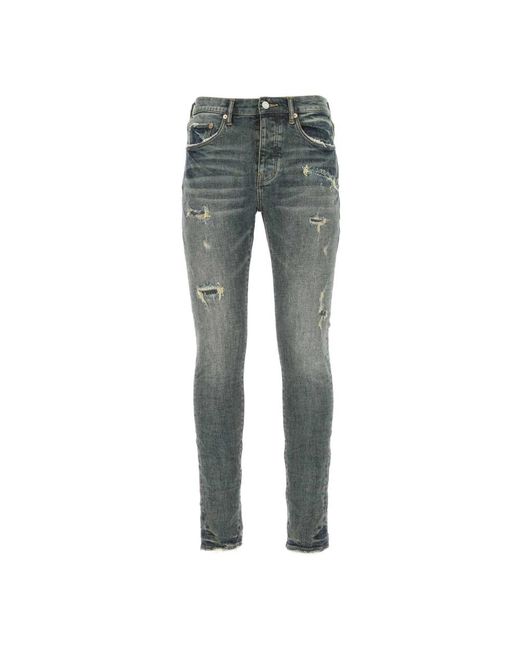 Jeans in denim elasticizzato di Purple Brand in Gray da Uomo