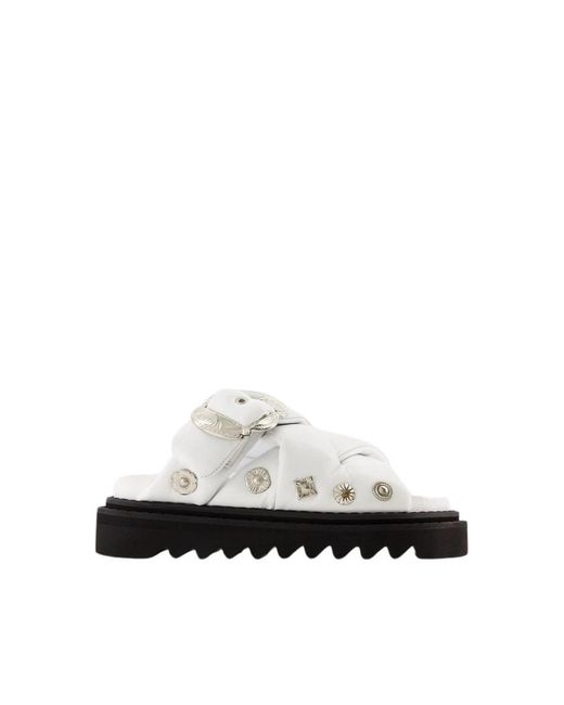 Toga Schoenen ,Wit ,Leer Slippers in het White