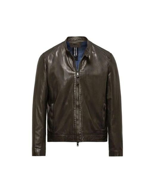 Bomboogie Roy Leather Jacket in het Green voor heren