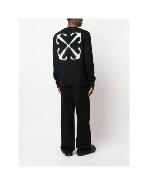 Off-White c/o Virgil Abloh Black Round-Neck Knitwear for men