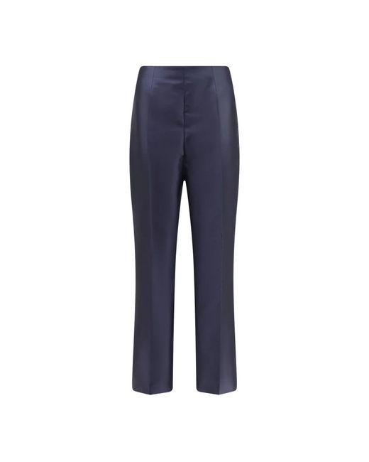Alberta Ferretti Blue Straight Trousers