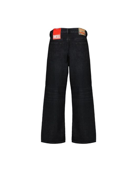 DIESEL Black Wide Jeans for men
