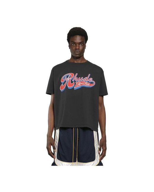 Rhude Black T-Shirts for men