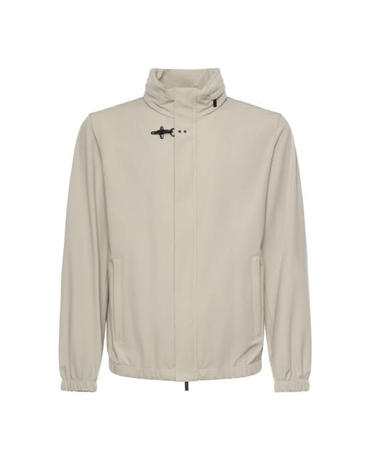 Fay Jassen ,Nylon Short Nylon Stretch Field Jacket in het White voor heren