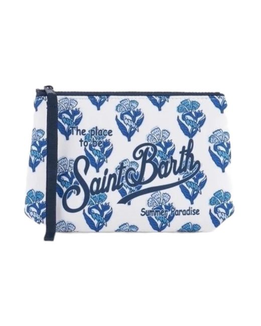 Mc2 Saint Barth Blue Kleine neopren jaipur muster tasche