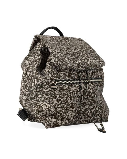 Borbonese Gray Backpacks