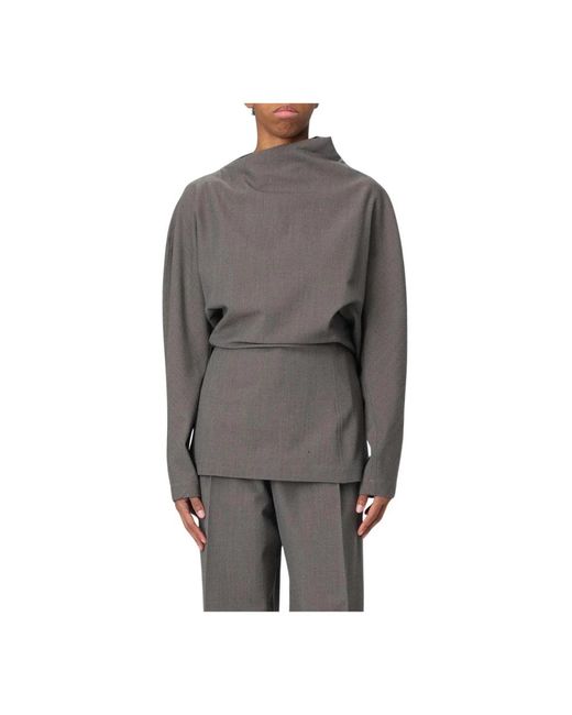 Long Sleeve Tops di Bottega Veneta in Gray