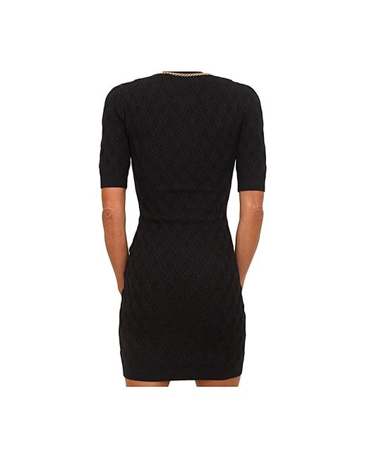Elisabetta Franchi Black Knitted Dresses